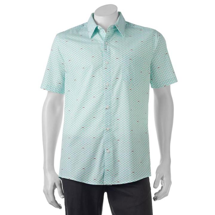 Men's Haggar Classic-fit Button-down Shirt, Size: Large, Blue Other