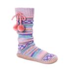 Women's Muk Luks Pom Pom Slipper Socks, Size: S-m, Multi True Love