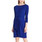 Women's Chaps Pleated Jersey Dress, Size: Xs, Blue