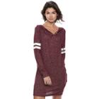 Juniors' So&reg; Sporty Long Sleeve Dress, Teens, Size: Medium, Red