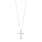 10k Gold 1/10 Carat T.w. Diamond Cluster Cross Pendant, Women's, Size: 18, White