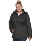Plus Size D.e.t.a.i.l.s Hooded Fleece Anorak Jacket, Women's, Size: 1xl, Grey (charcoal)