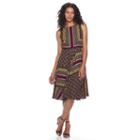 Women's Dana Buchman Sleeveless Paneled Circle Cut Dress, Size: 10, Dark Red