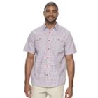 Men's Columbia Omni-shade Glen Meadows Gingham Button-down Shirt, Size: Large, Light Pink
