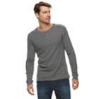 Men's Apt. 9&reg; Soft Touch Slubbed Henley, Size: Small, Dark Grey