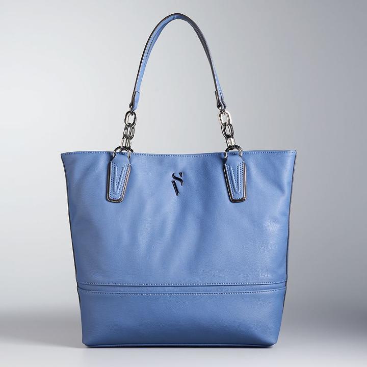 Simply Vera Vera Wang Catherine Tote, Women's, Med Blue