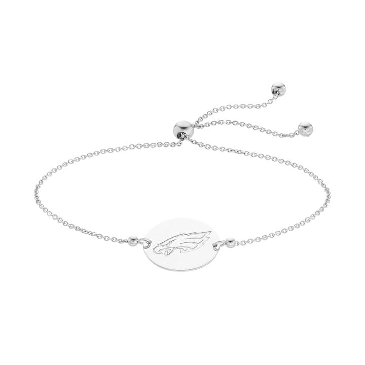 Sterling Silver Philadelphia Eagles Bolo Bracelet, Women's, Size: 9, Grey
