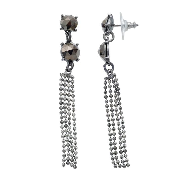 Simply Vera Vera Wang Fringe Nickel Free Linear Earrings, Women's, Gold