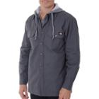 Men's Dickies Mock-layer Hooded Jacket, Size: Small, Grey (charcoal)