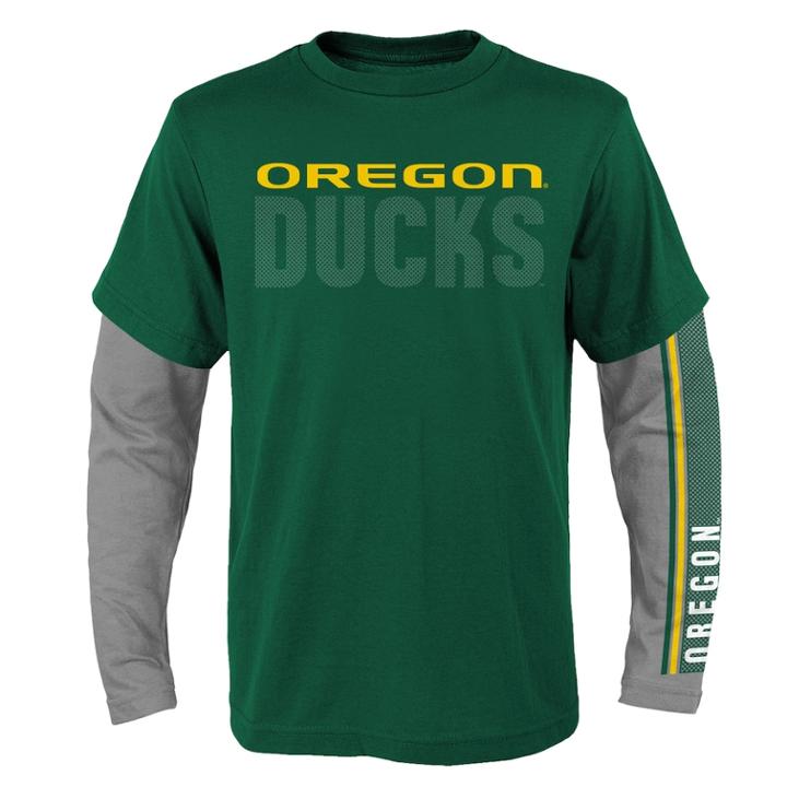 Boys 8-20 Oregon Ducks Playmaker Tee Set, Size: Xl 18-20, Dark Green