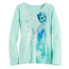 Disney's Frozen Elsa Girls 4-7 Glitter & Rhinestone Graphic Tee By Jumping Beans&reg;, Size: 7, Light Blue