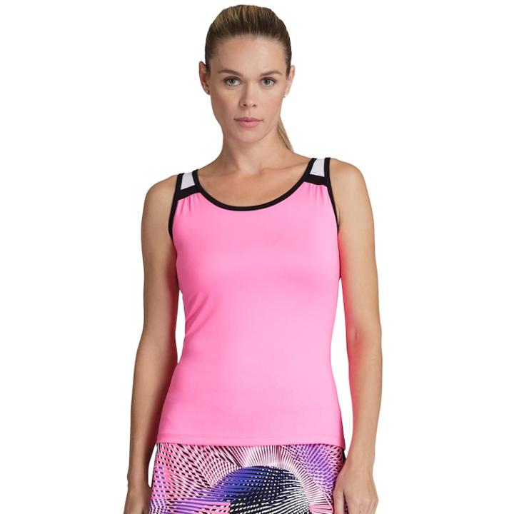 Women's Tail Tennis Tank, Size: Large, Brt Pink