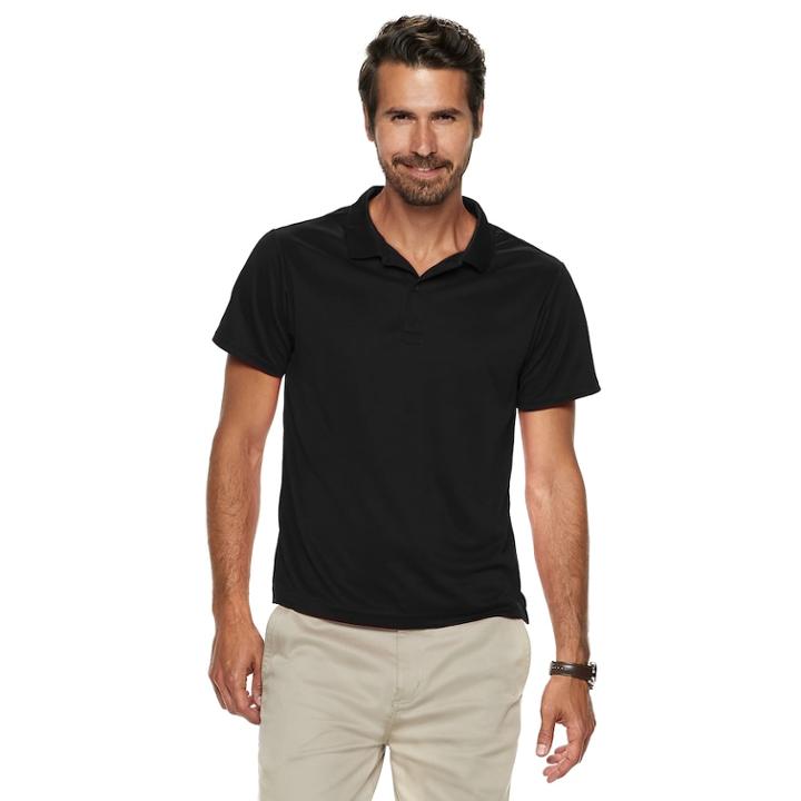Men's Chaps Performance Polo, Size: Xl, Black