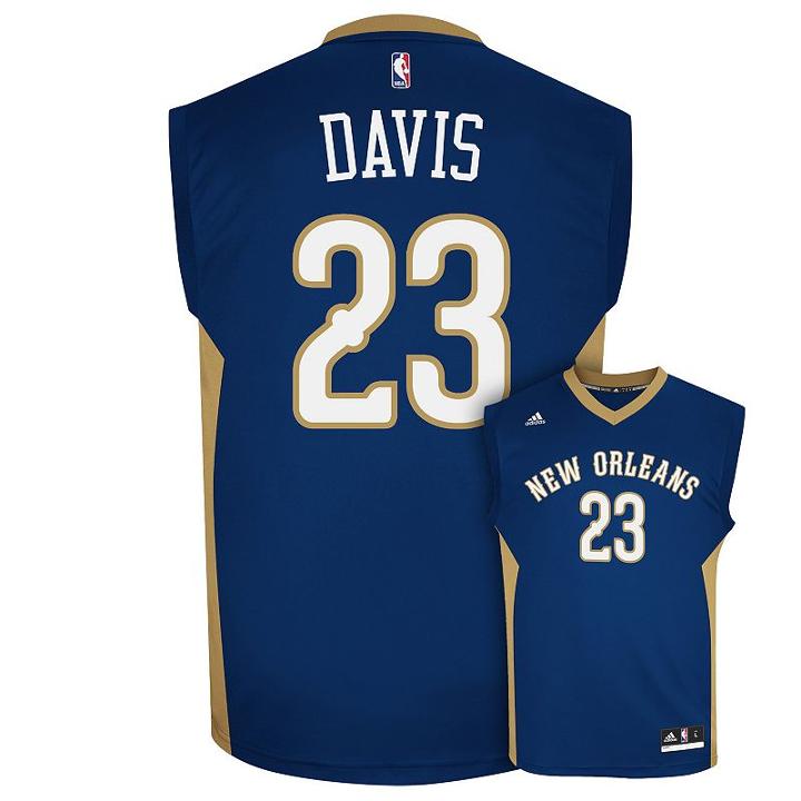 Men's Adidas New Orleans Pelicans Anthony Davis Nba Replica Jersey, Size: Xl, Blue (navy)