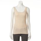 Women's Sonoma Goods For Life&trade; Everyday Solid Tank, Size: Medium, Med Beige