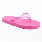 Girls 4-16 So&reg; Sparkle Glitter Flip Flops, Girl's, Size: L(1/2), Brt Pink