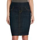 Women's Rock & Republic&reg; Wide Waistband Jean Skirt, Size: 0, Med Blue