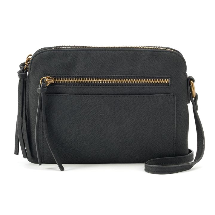 Sonoma Goods For Life&trade; Parker Double-entry Crossbody Bag, Women's, Black