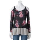 Juniors' About A Girl Cold-shoulder Top, Size: Xl, Pink Other