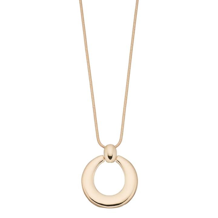 Polished Round Pendant Necklace, Women's, Pink