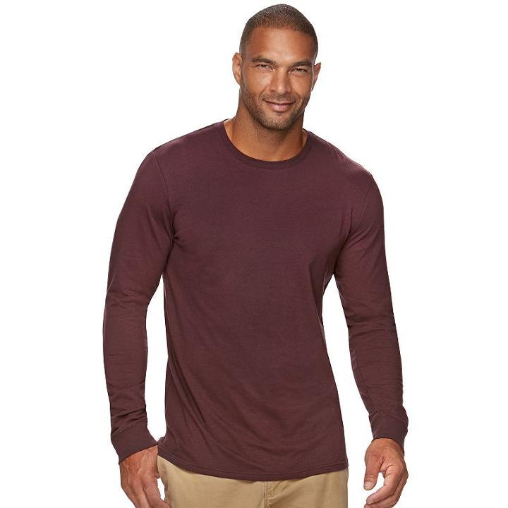 Big & Tall Sonoma Goods For Life&trade; Flexwear Slim-fit Stretch Crewneck Tee, Men's, Size: 3xl Tall, Brown