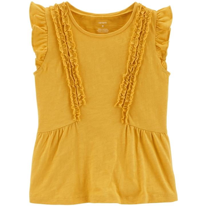 Girls 4-12 Carter's Flutter Ruffled Tee, Size: 10-12, Turquoise/blue (turq/aqua)