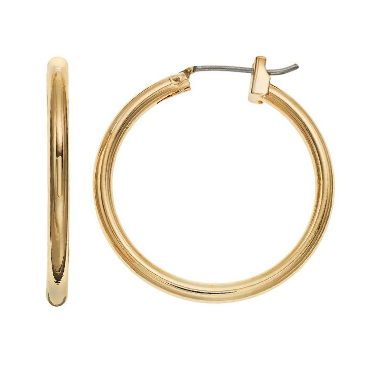Dana Buchman Tube Hoop Earrings, Women's, Gold