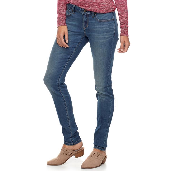 Women's Sonoma Goods For Life&trade; Supersoft Stretch Curvy Skinny Jeans, Size: 18 Avg/reg, Med Blue