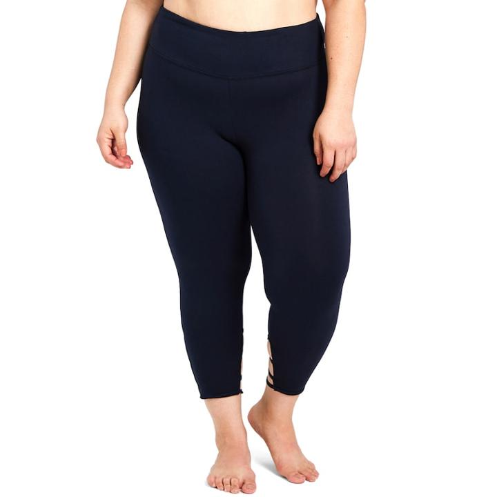 Plus Size Balance Collection Talia Strappy Capri Leggings, Women's, Size: 1xl, Dark Blue