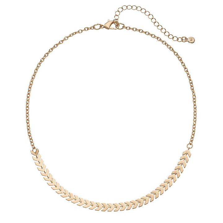 Lc Lauren Conrad Chevron Necklace, Women's, Gold
