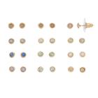 Lc Lauren Conrad Bezel Nickel Free Solitaire Stud Earring Set, Women's, Multicolor