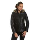 Women's Excelled Lambskin Puffer Jacket, Size: Large, Black