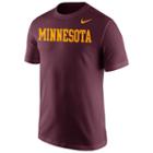 Men's Nike Minnesota Golden Gophers Wordmark Tee, Size: Small, Dark Red