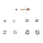 Apt. 9&reg; Gold Tone Cubic Zirconia Round Stud Earring Set, Women's