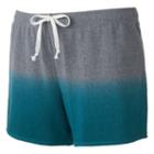 So, Juniors' Plus Size &reg; Ombre French Terry Lounge Shorts, Girl's, Size: 3xl, Med Green