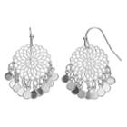 Lc Lauren Conrad Filigree Disc Chandelier Earrings, Women's, Silver