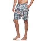 Big & Tall Croft & Barrow&reg; Frenzy Swim Trunks, Men's, Size: L Tall, Blue