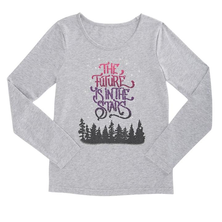 Girls 4-6x French Toast Winter Hat Tee, Size: 6x, Med Grey