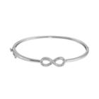 1/10 Carat T.w. Diamond Sterling Silver Infinity Bangle Bracelet, Women's