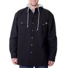 Men's Dickies Mock-layer Hooded Jacket, Size: Xl, Black