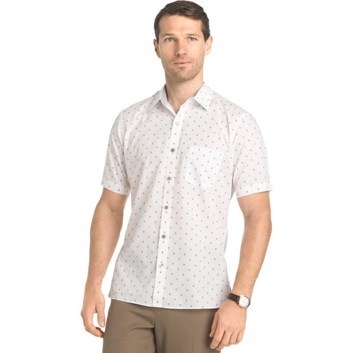 Big & Tall Van Heusen Untucked Regular-fit Button-down Shirt, Men's, Size: 2xb, White Oth