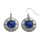 Blue Cabochon Drop Earrings, Women's, Multicolor