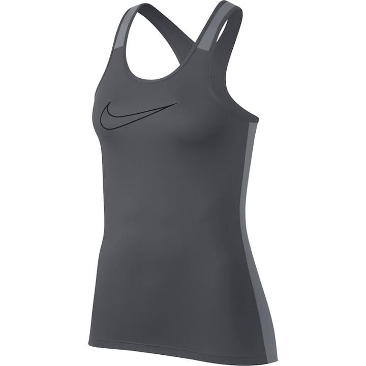 Women's Nike Swoosh Graphic Racerback Tank, Size: Medium, Grey