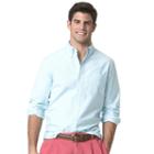 Men's Chaps Classic-fit Striped Stretch Oxford Button-down Shirt, Size: Medium, Blue