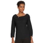 Women's Napa Valley Textured Marilyn Sweater, Size: Xl, Black