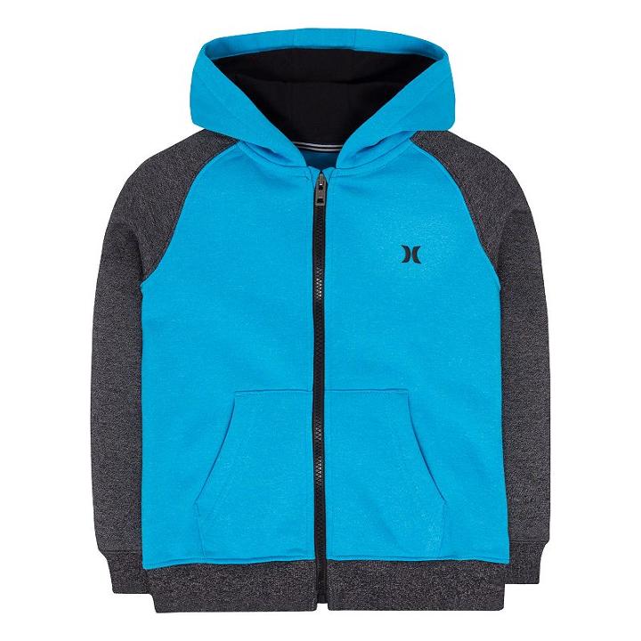 Boys 4-7 Hurley Logo Zip Hoodie, Size: 7, Brt Blue