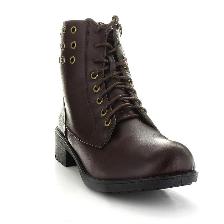 Seven7 Jackie Women's Combat Boots, Girl's, Size: 8.5, Brown