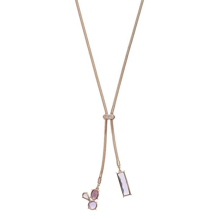 Jennifer Lopez Geometric Stone Cluster Bolo Necklace, Women's, Purple Oth