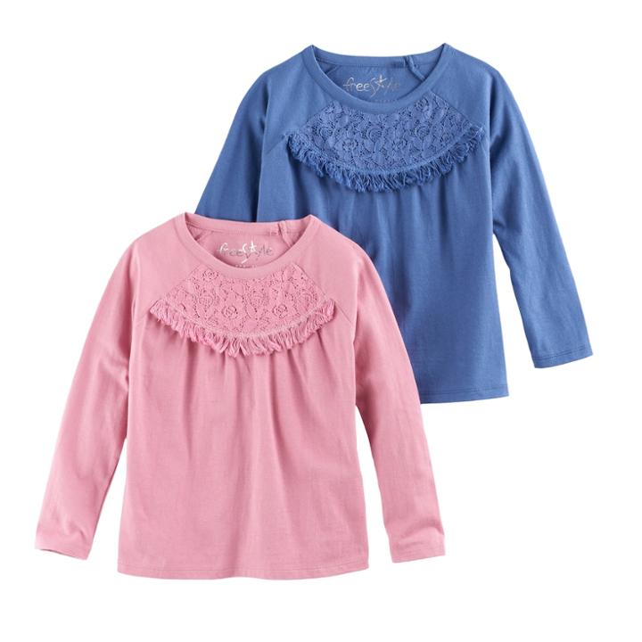 Girls 4-6x Freestyle Revolution Lace With Tassel Top Set, Size: 5, Dark Pink