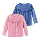Girls 4-6x Freestyle Revolution Lace With Tassel Top Set, Size: 5, Dark Pink